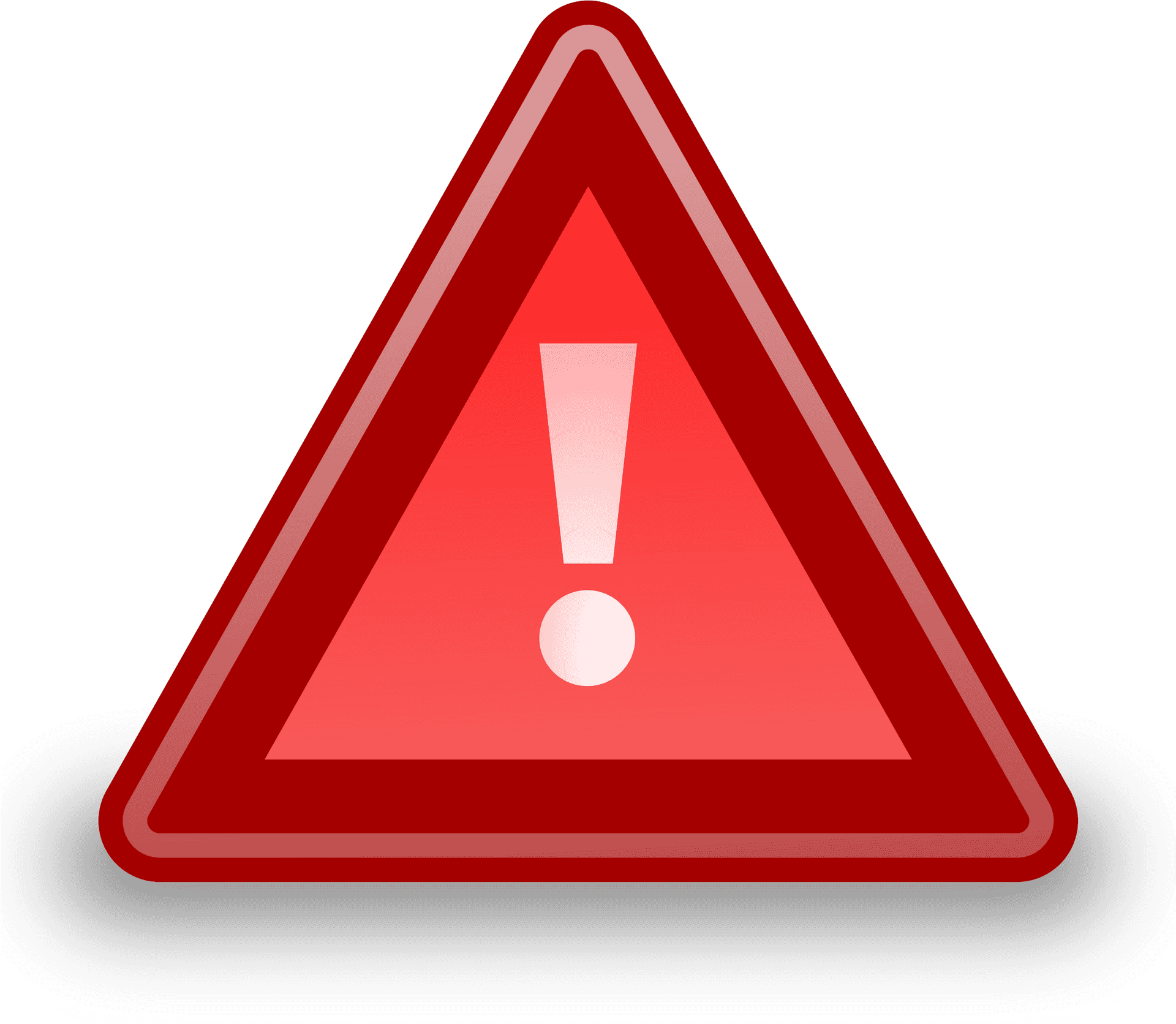 Red Warning Sign Vector PNG image