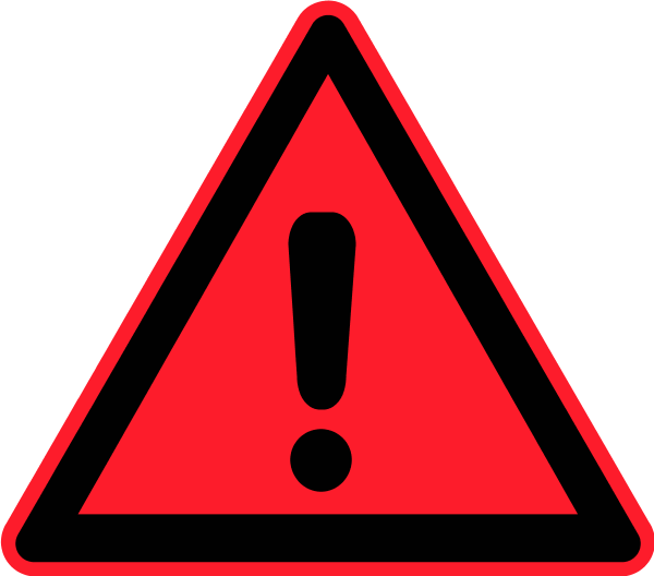 Red Warning Sign PNG image