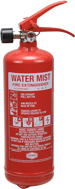 Red Water Mist Fire Extinguisher PNG image