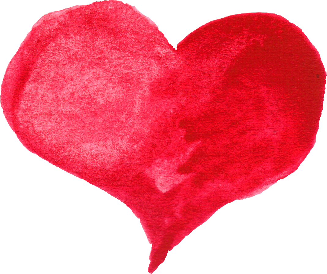 Red Watercolor Heart Transparent Background.png PNG image