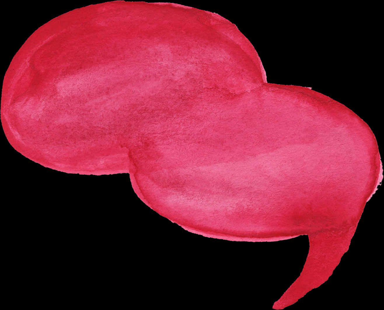 Red Watercolor Speech Bubble PNG image