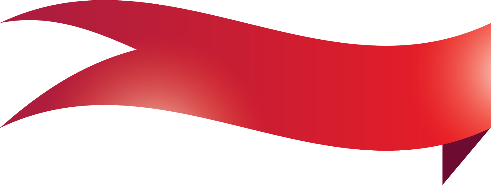 Red Wavy Banner Graphic PNG image