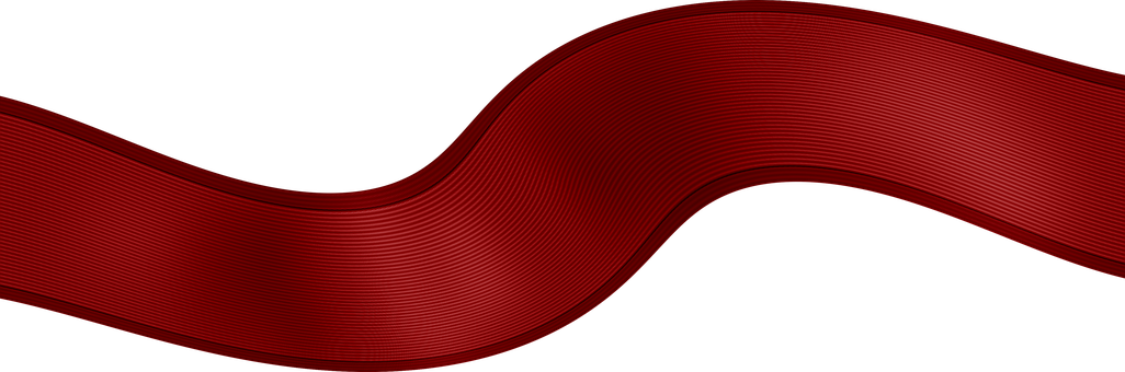 Red Wavy Ribbonon Black Background PNG image