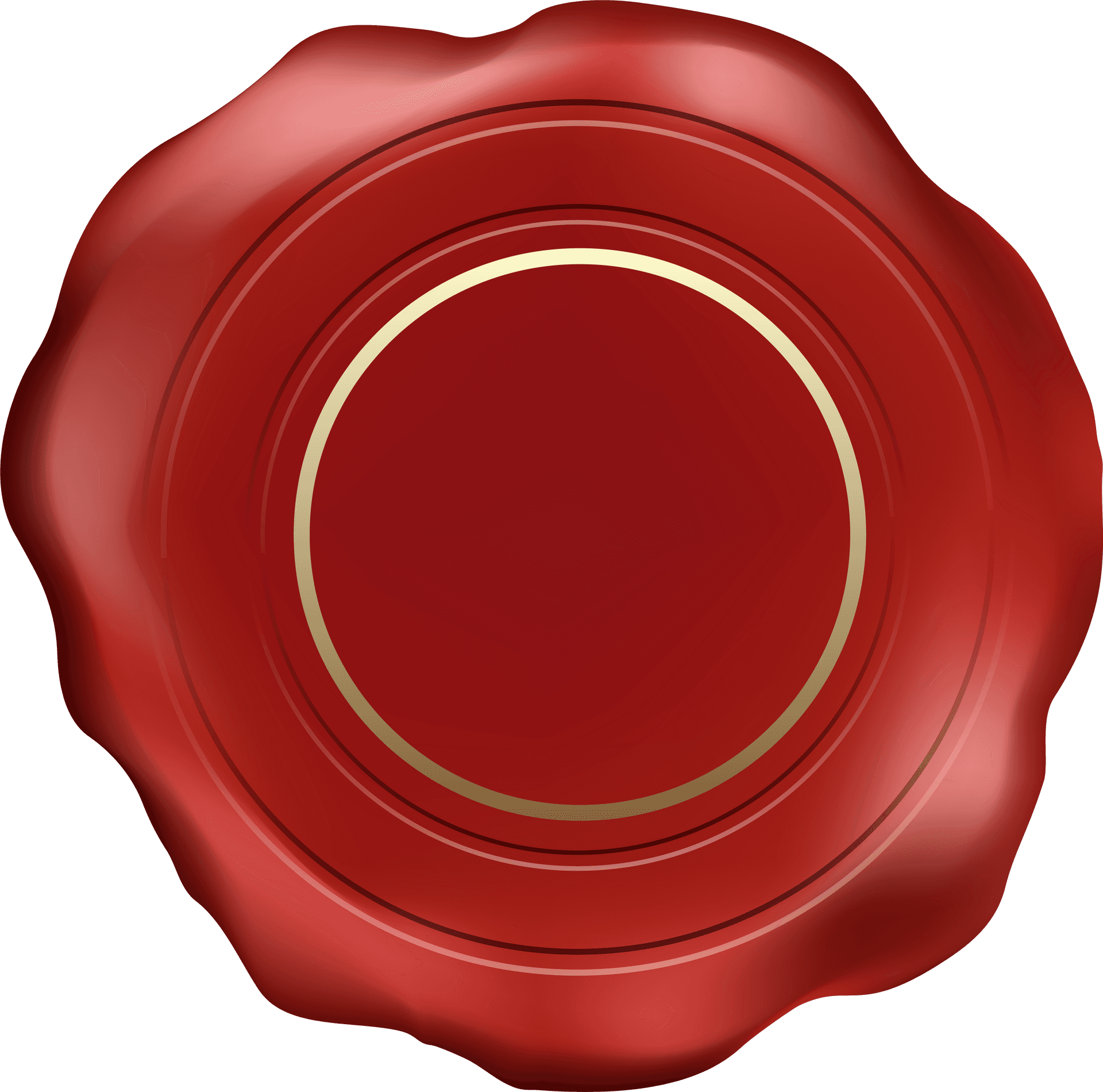 Red Wax Seal Graphic PNG image