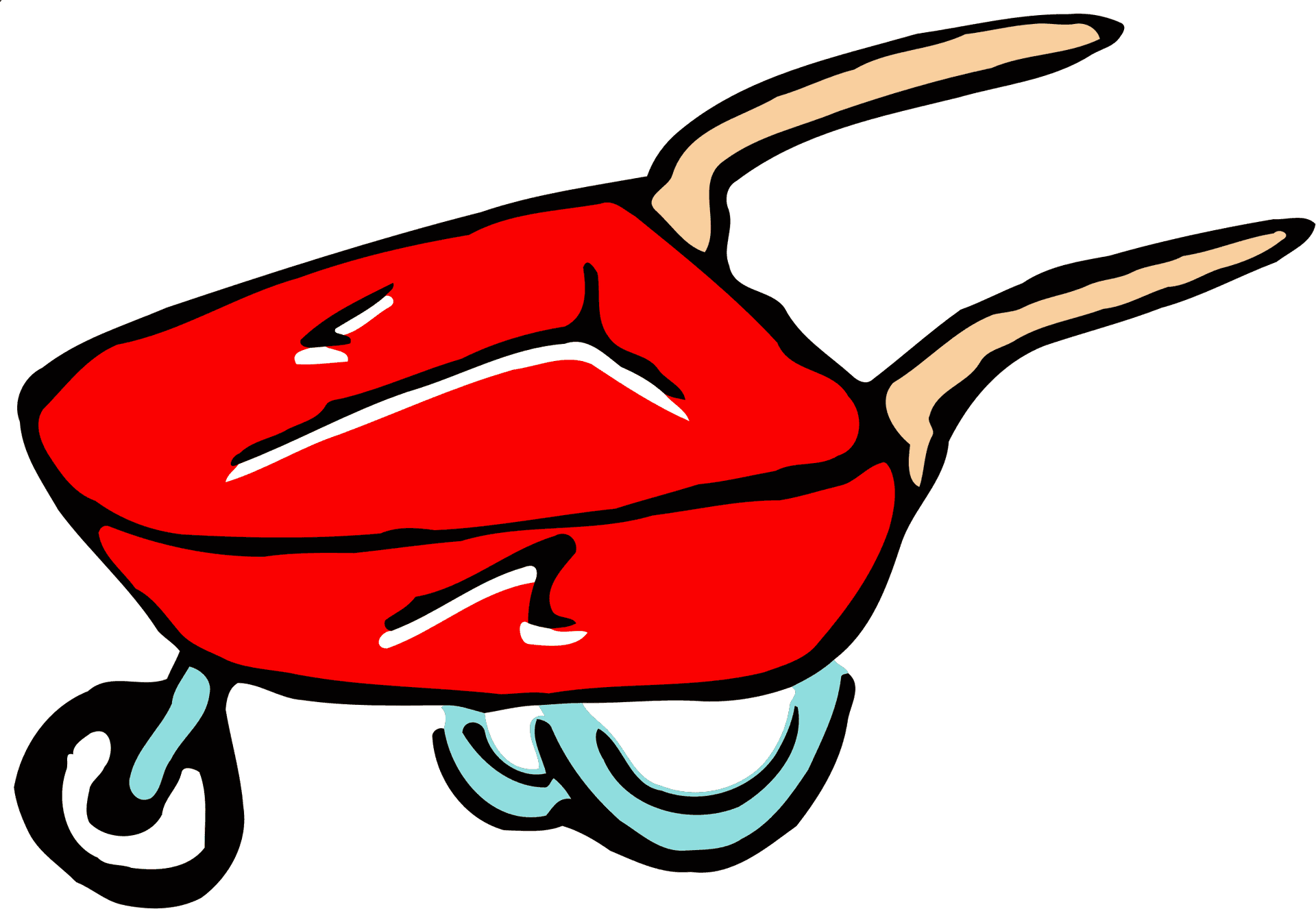 Red Wheelbarrow Illustration PNG image