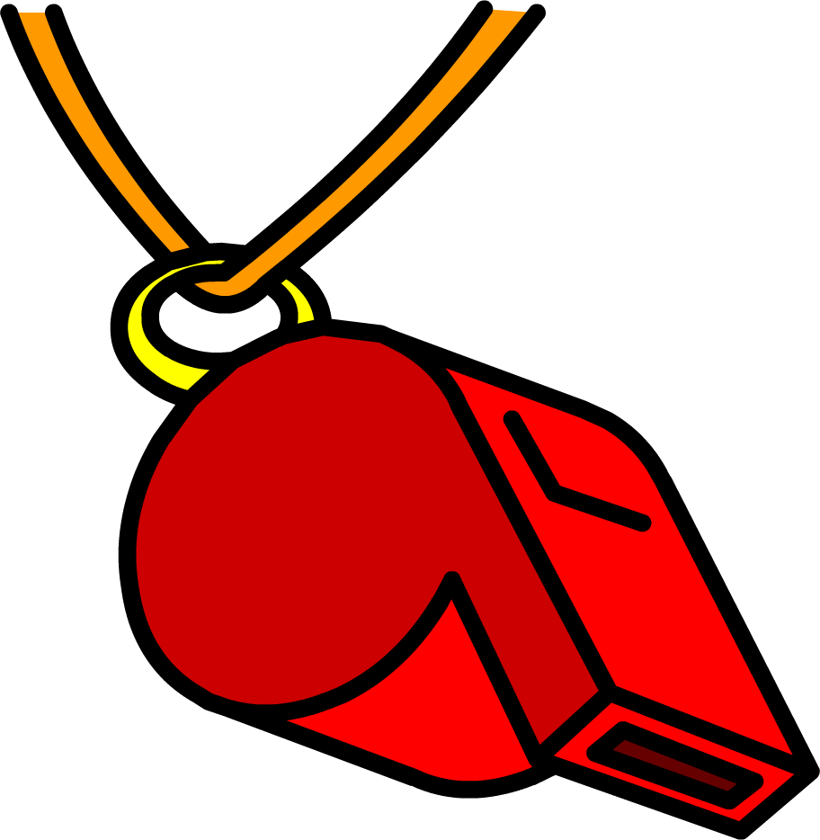 Red Whistle Cartoon Illustration PNG image