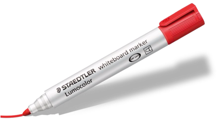 Red Whiteboard Marker S T A E D T L E R PNG image