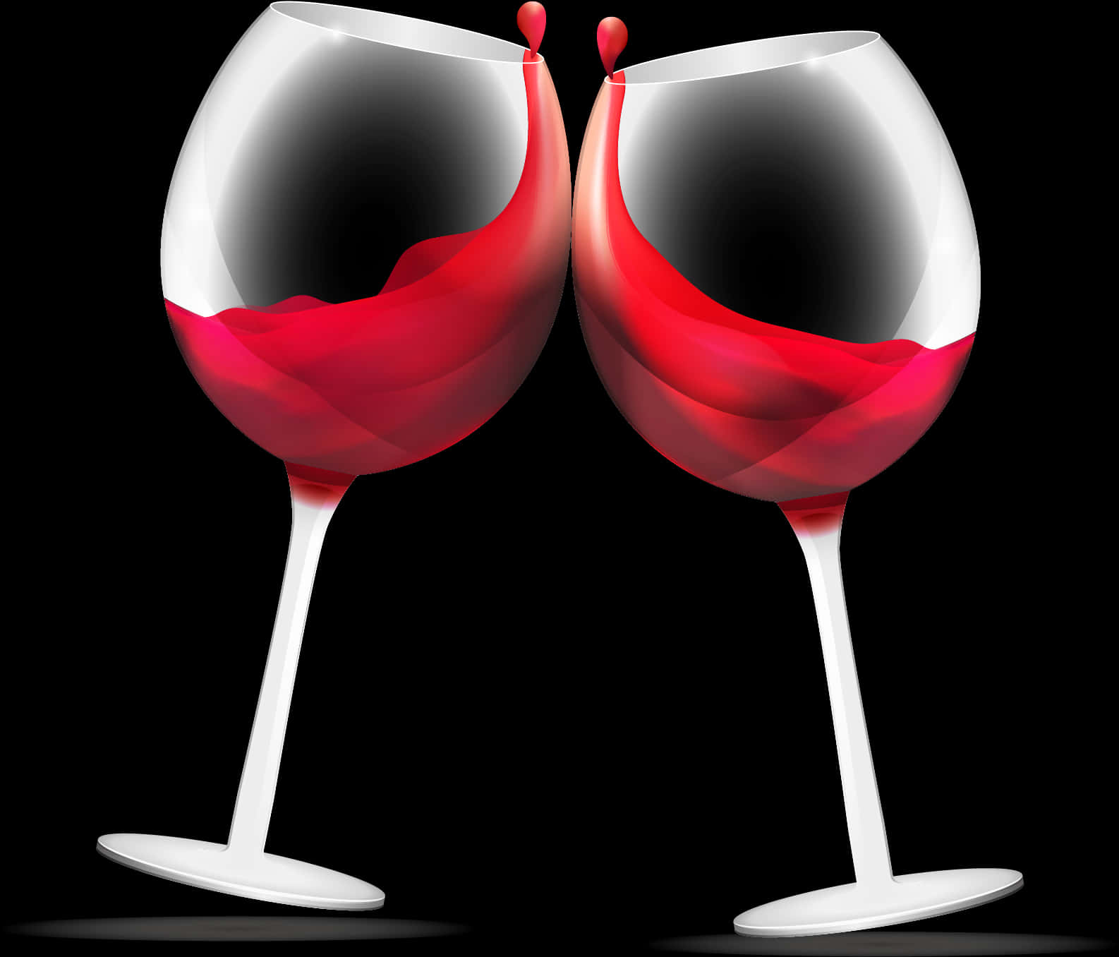 Red Wine Glass Cheers PNG image