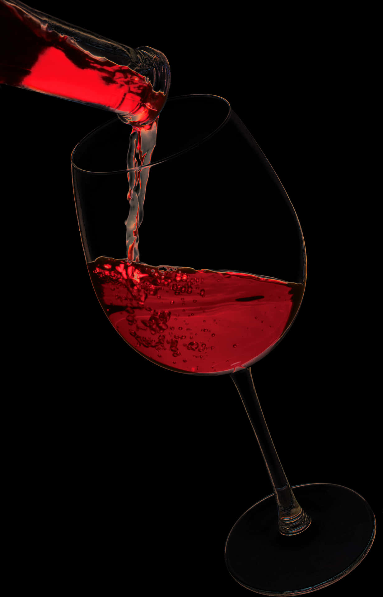 Red Wine Pouring Into Glass PNG image