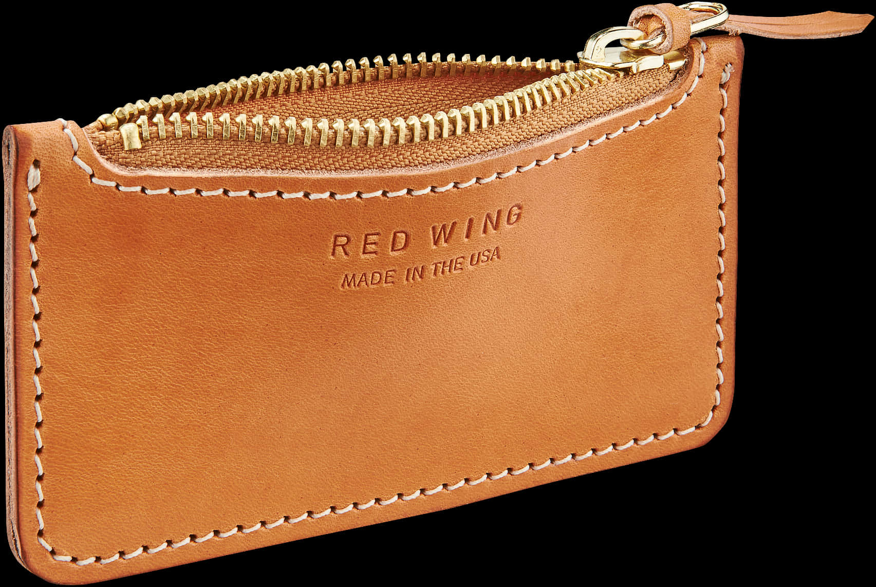 Red Wing Leather Zipper Pouch PNG image