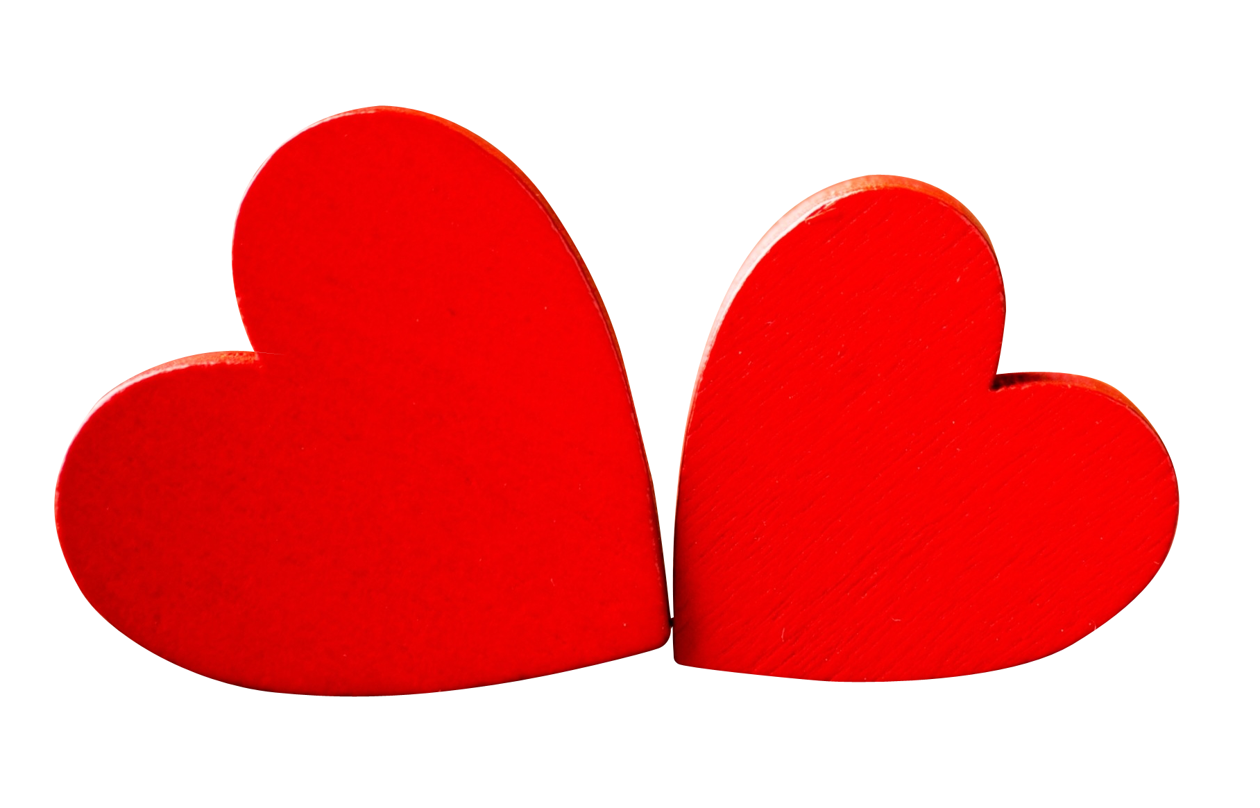 Red Wooden Hearts PNG image