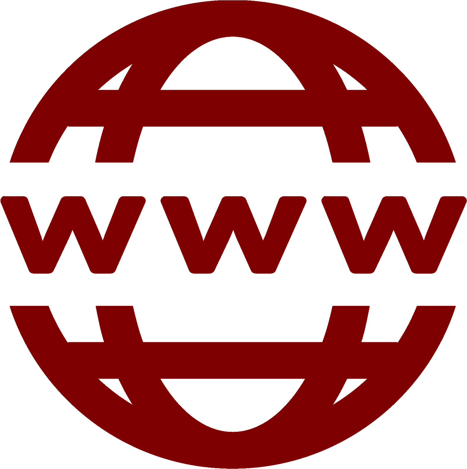 Red World Wide Web Icon PNG image