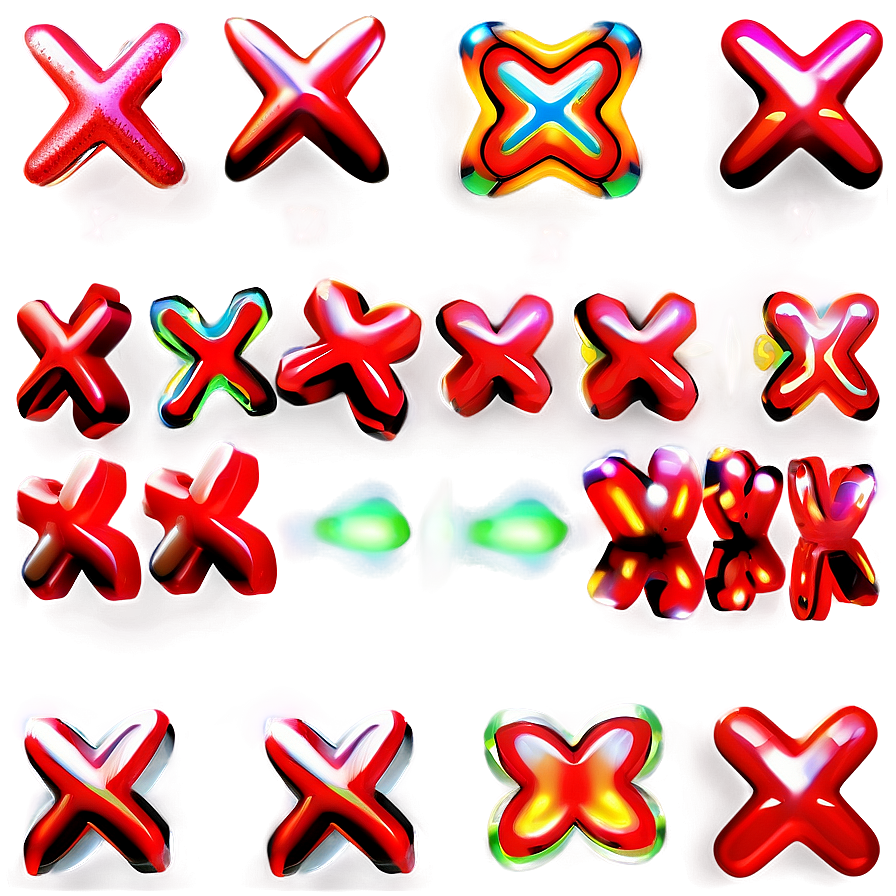 Red X In Different Styles Png 71 PNG image