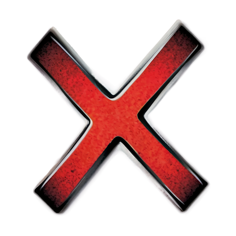 Red X With Text Png 06122024 PNG image