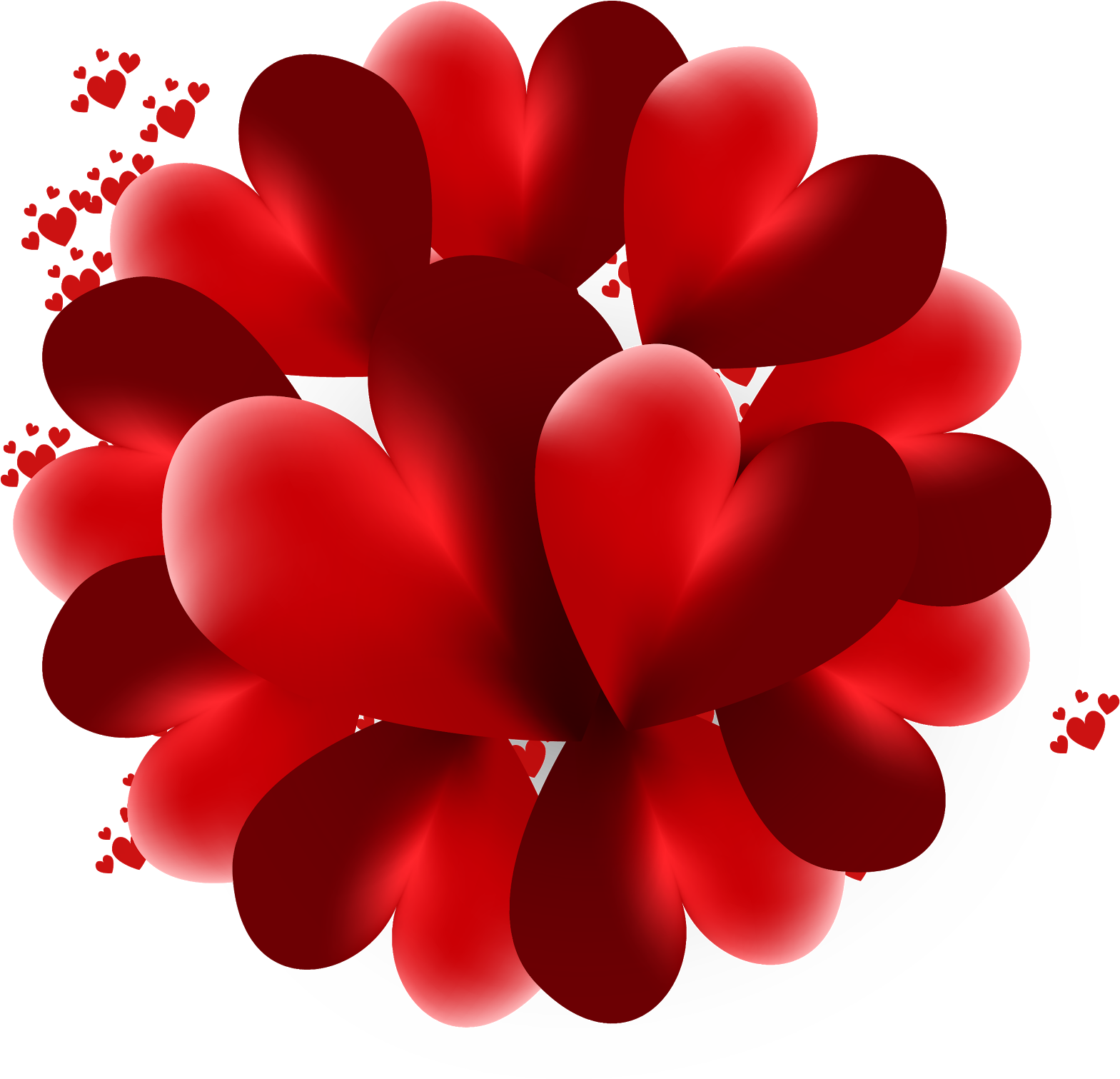 Red3 D Heart Cluster.png PNG image