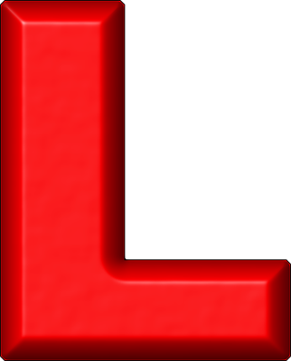 Red3 D Letter L PNG image