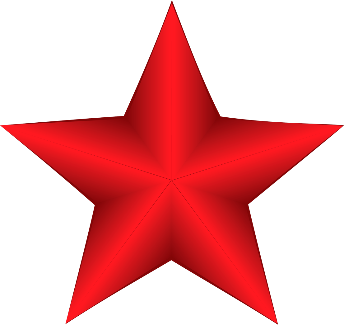 Red3 D Star Graphic PNG image