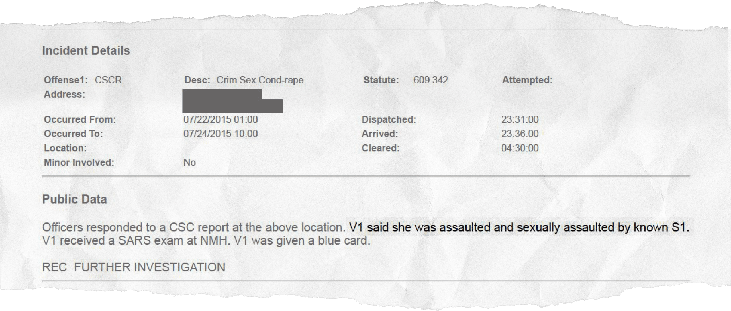 Redacted Incident Report PNG image