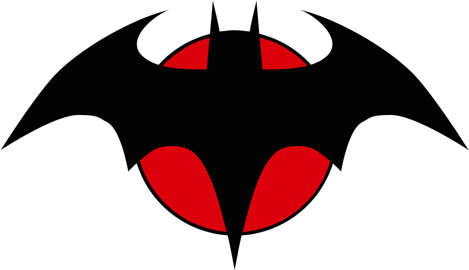 Redand Black Batman Logo PNG image