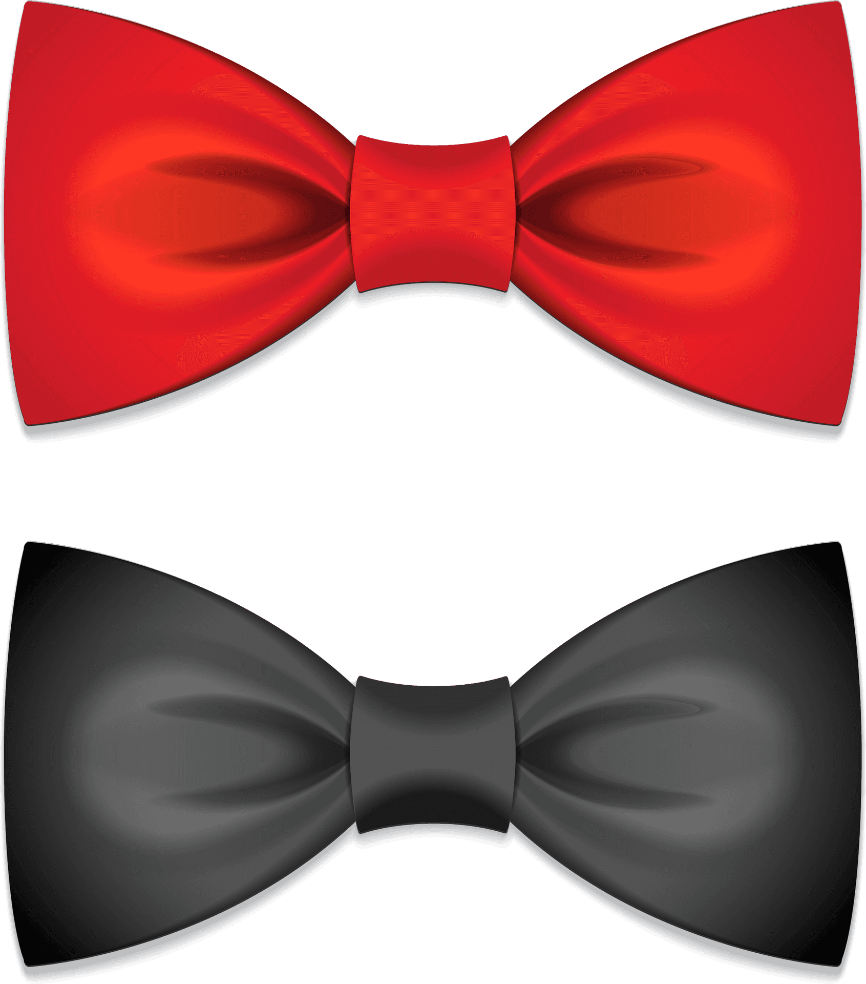 Redand Black Bow Ties PNG image