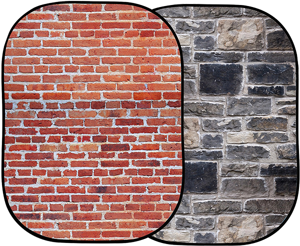 Redand Black Brick Walls PNG image