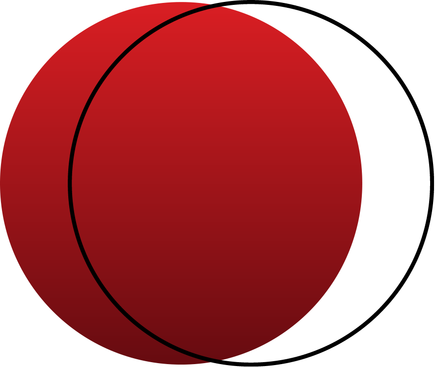 Redand Black Circle Overlap PNG image