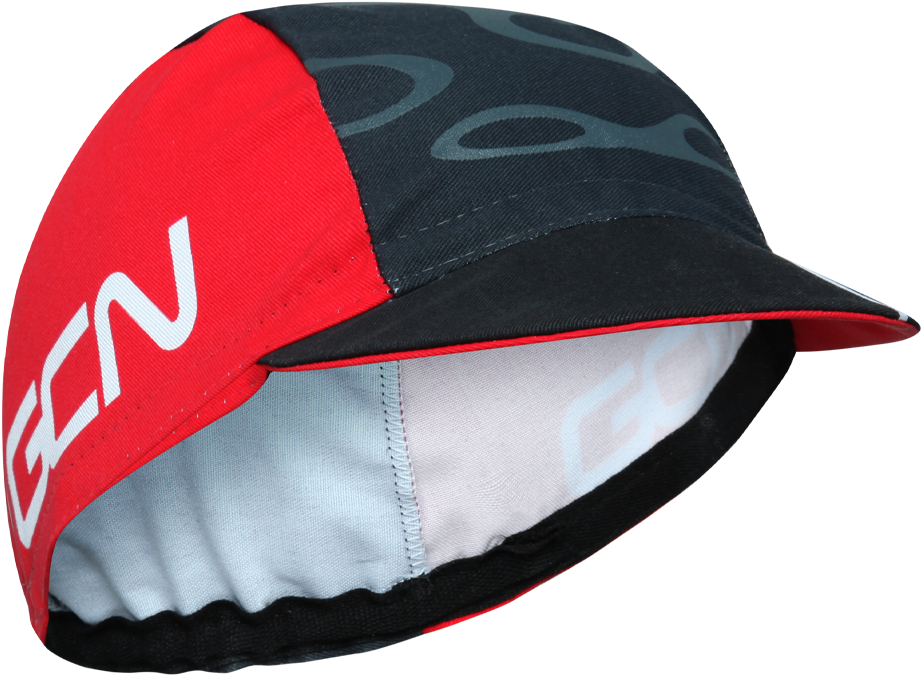 Redand Black Cycling Cap PNG image