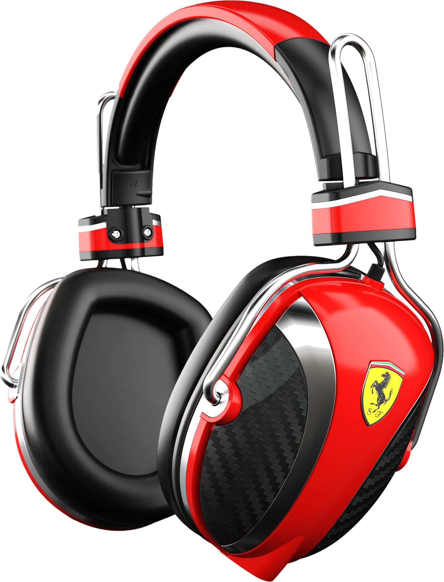 Redand Black Headphones PNG image