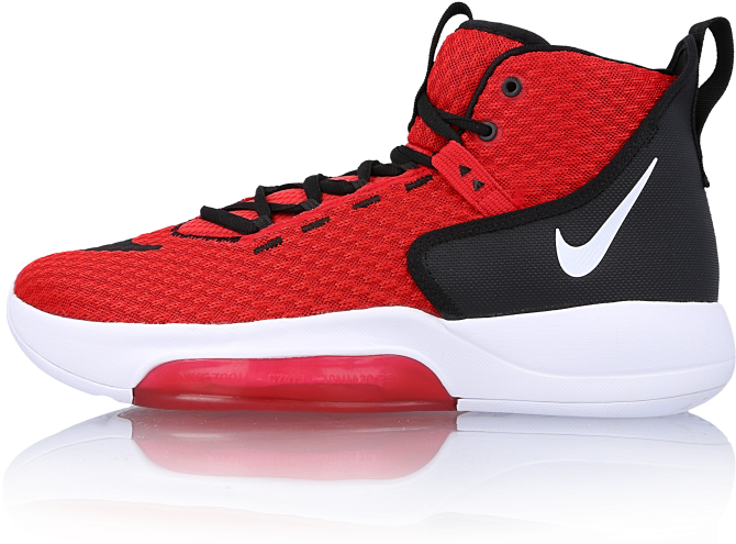 Redand Black Nike Basketball Shoe PNG image