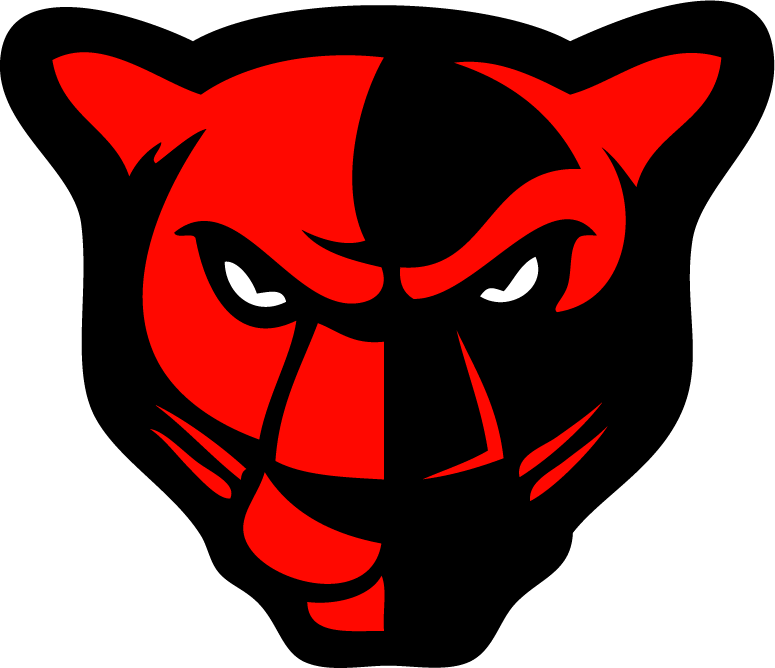 Redand Black Panther Graphic PNG image