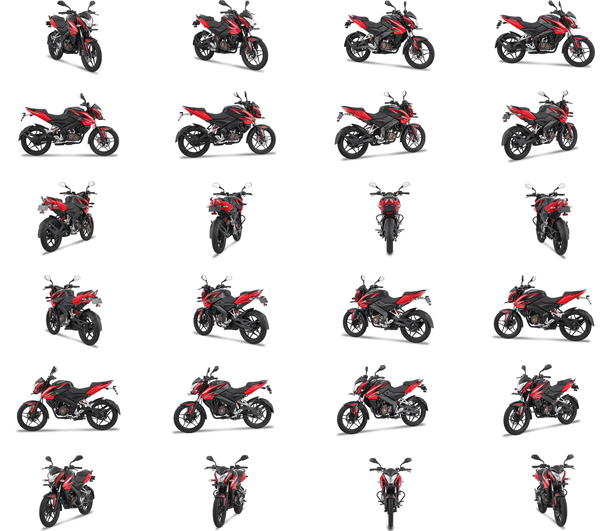 Redand Black Pulsar Motorcycles Pattern PNG image