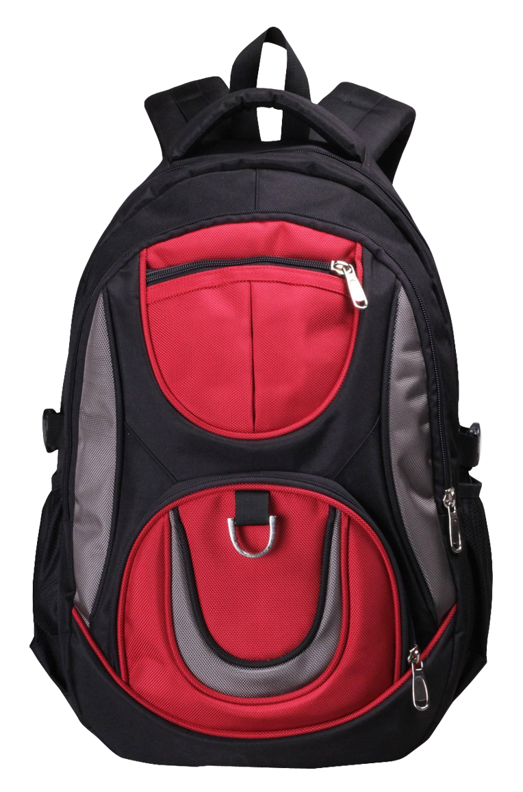 Redand Black School Backpack PNG image