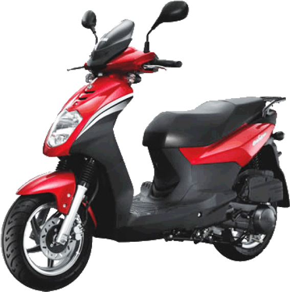 Redand Black Scooter Profile PNG image