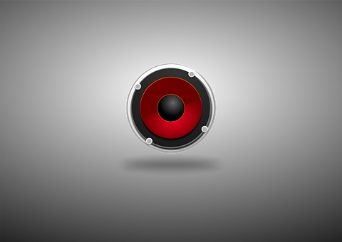 Redand Black Speaker Design PNG image