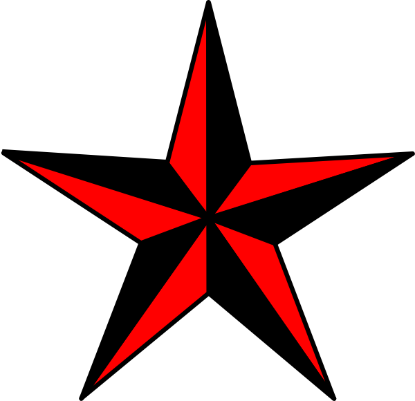 Redand Black Star Graphic PNG image