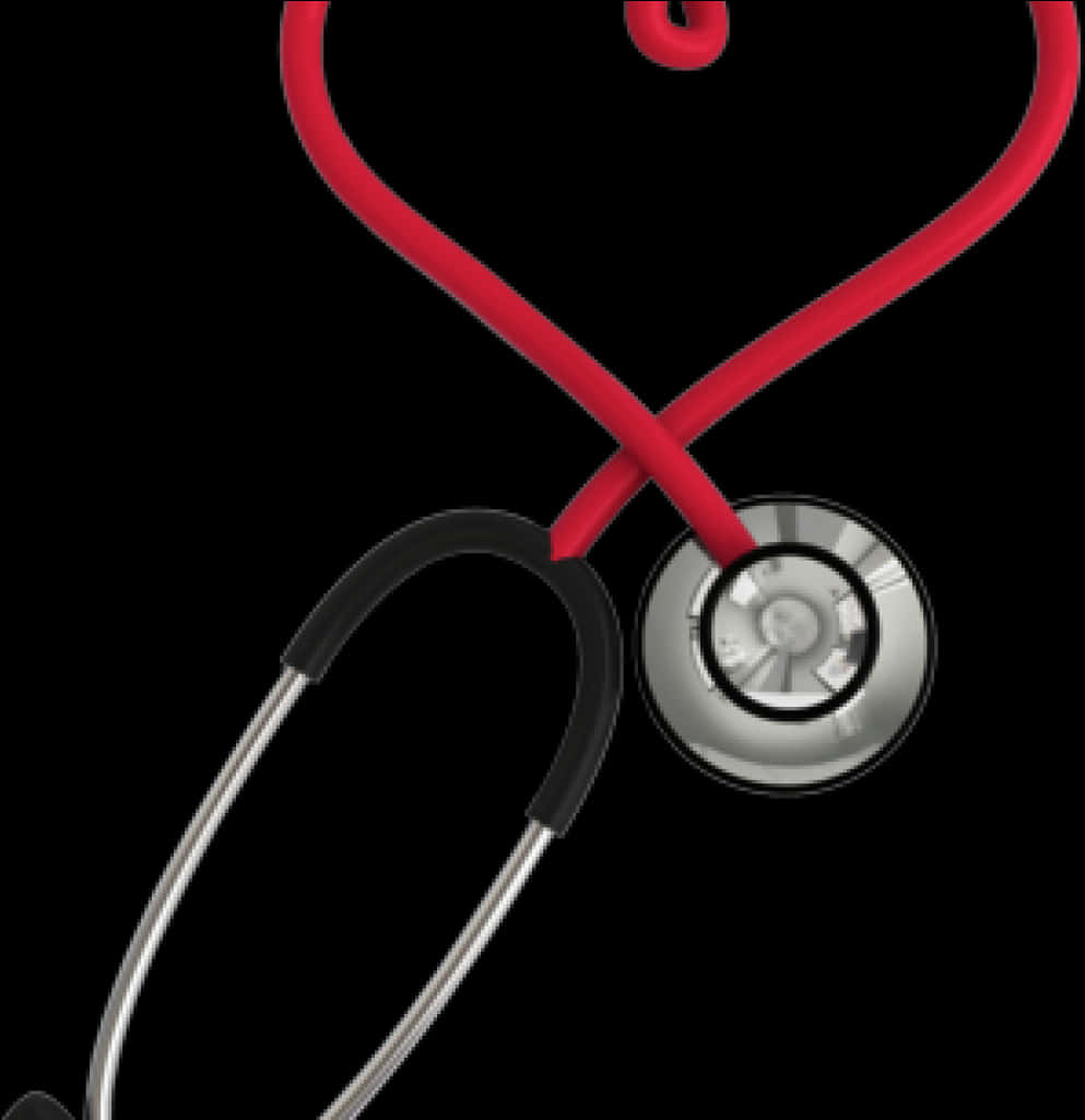 Redand Black Stethoscope PNG image