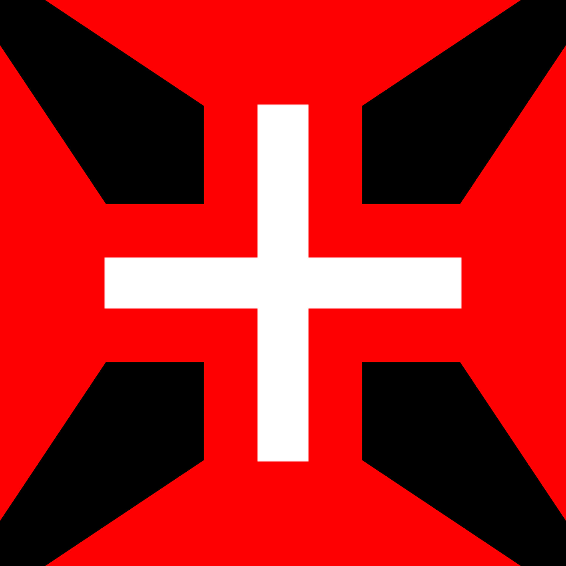 Redand Black Teutonic Cross PNG image