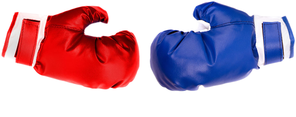 Redand Blue Boxing Gloves PNG image