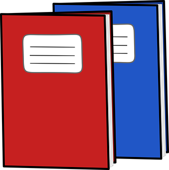 Redand Blue Notebooks PNG image