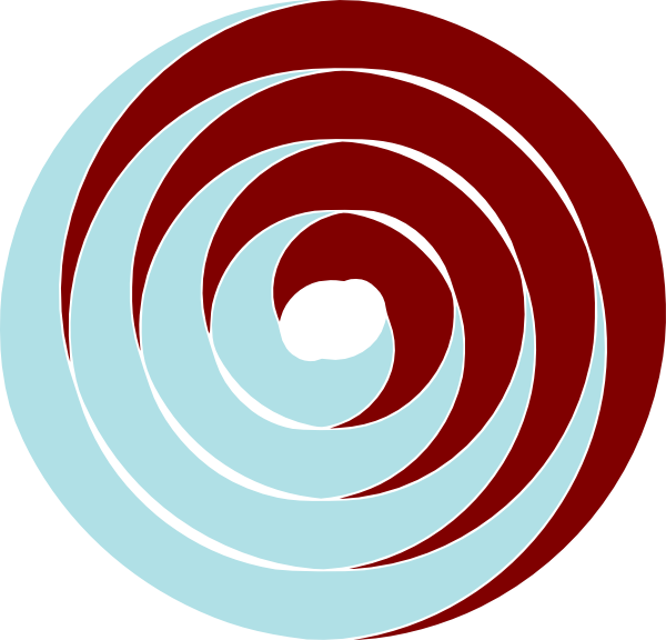 Redand Blue Spiral Illusion PNG image