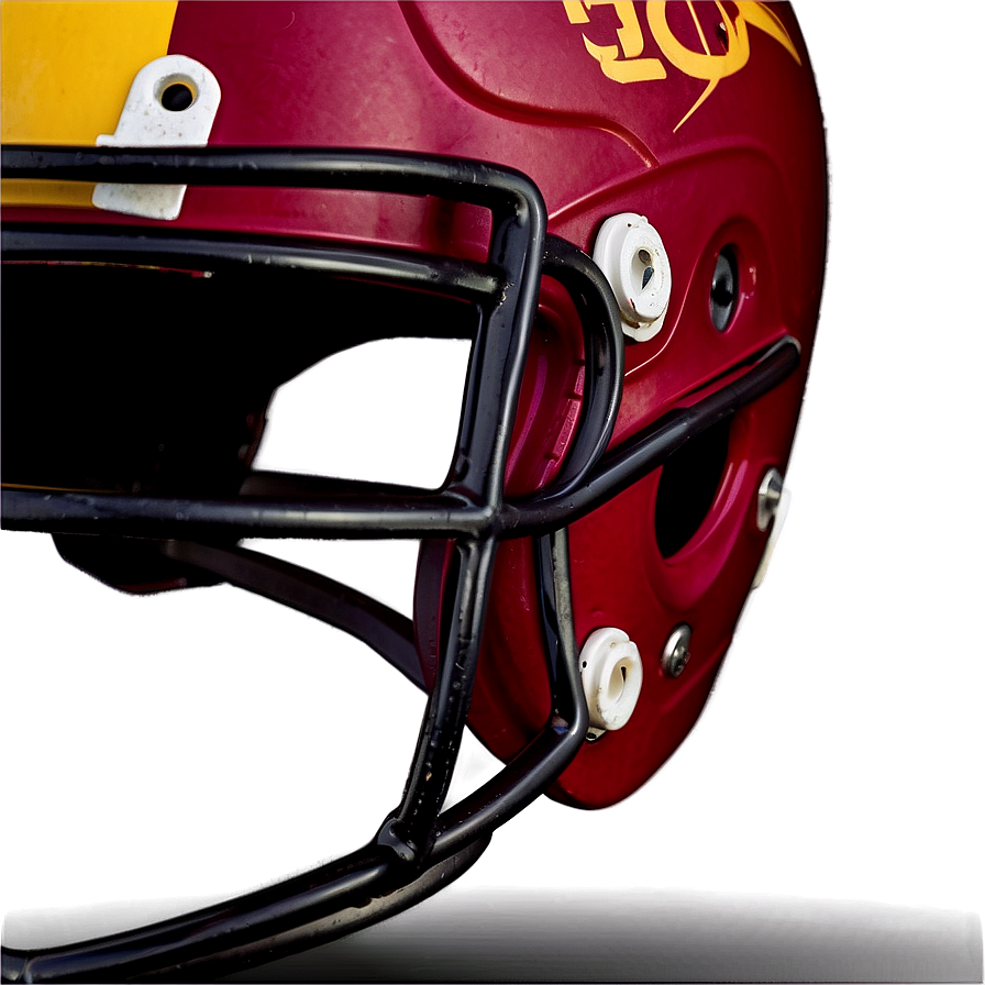 Redand Gold Football Helmet PNG image