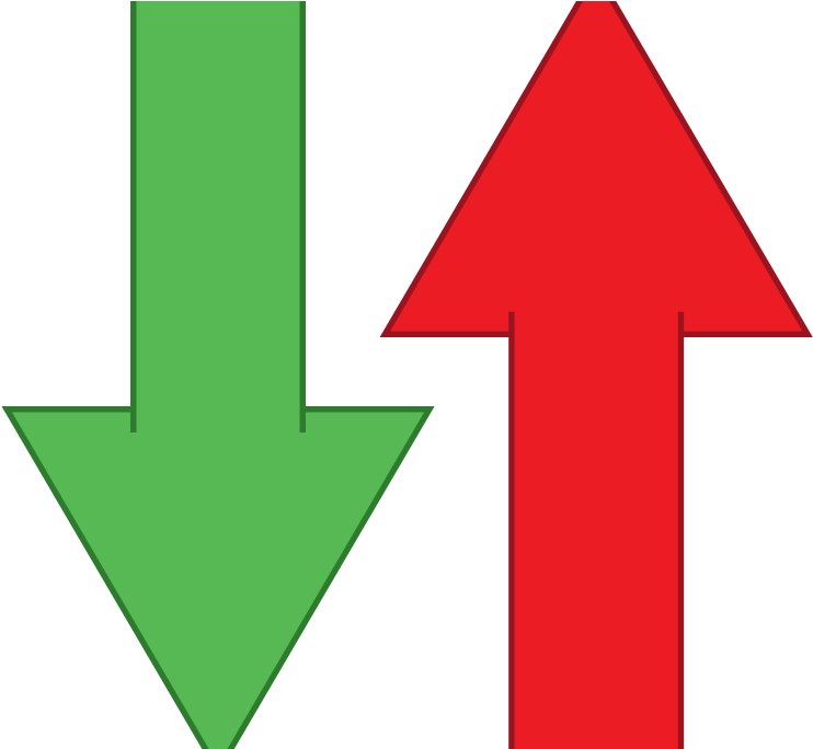 Redand Green Arrows PNG image