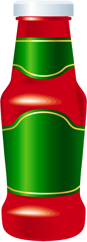 Redand Green Ketchup Bottle Vector PNG image