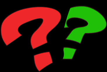 Redand Green Question Marks PNG image
