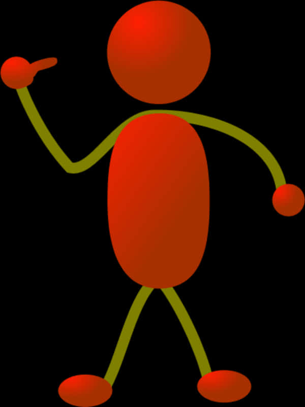Redand Green Stick Figure PNG image