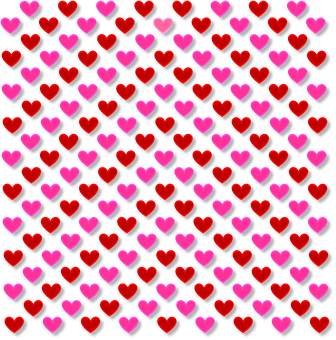 Redand Pink Hearts Pattern PNG image