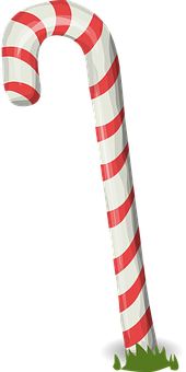 Redand White Candy Cane PNG image