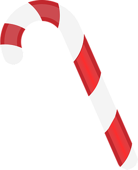 Redand White Candy Cane PNG image