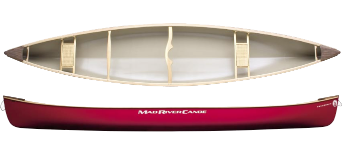 Redand White Canoe Topand Side View PNG image