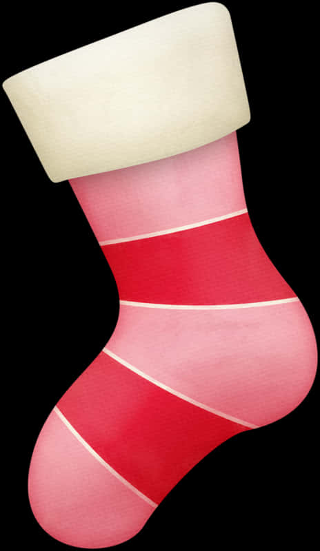 Redand White Christmas Stocking PNG image